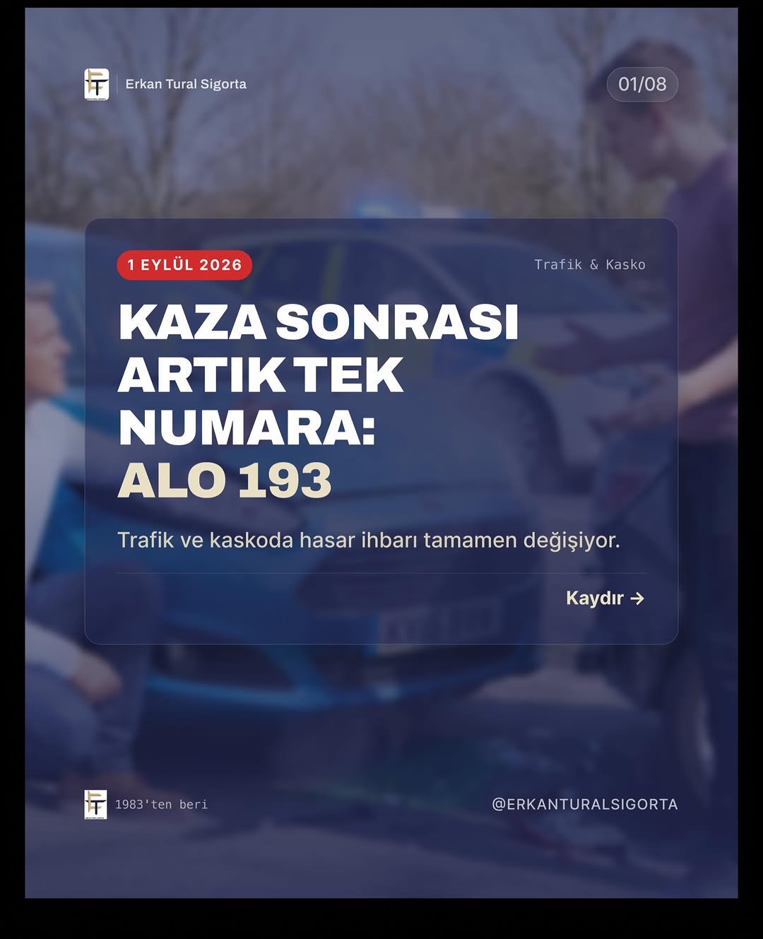 1 Eylül 2026'da kaza sonrası süreç değişiyor.

SEDDK, tüm sigorta şirketlerinin entegre olduğu Alo 193 Ortak Hasar İhbar